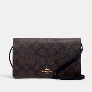Coach Foldover Crossbody Wallet Purse